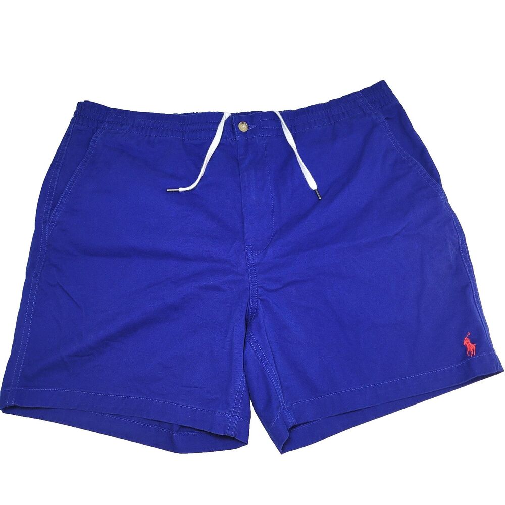 Polo Ralph Lauren Shorts Mens XXL Navy Blue Classic Fit 6" Inseam Cotton Stretch